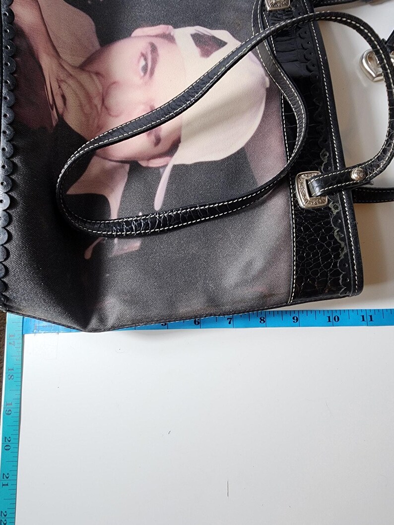 BRIGHTON Vintage COLLECTOR ITEM Black Leather Shoulder Bag image 7