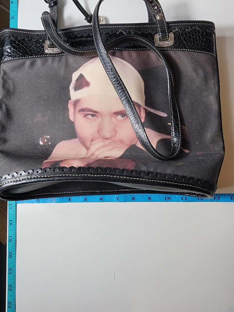 BRIGHTON Vintage COLLECTOR ITEM Black Leather Shoulder Bag image 8