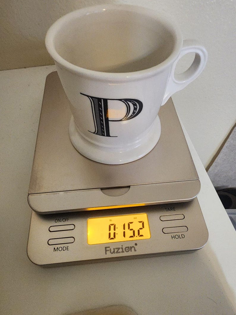 ANTHROPOLOGIE Black White "P" Letter Coffee Tea Mug Cup Bild 6