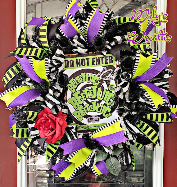 Beetlejuice Inspired Door Decor Etsy