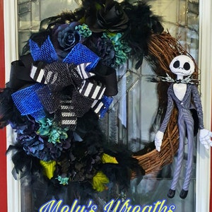 Jack Skellington inspired wreath