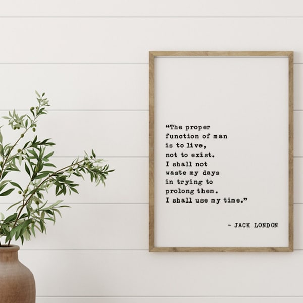 The proper function of man is to live etsy uk