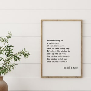 Cita de Brene Brown, cita inspiradora, póster motivacional para mujeres, arte de pared para oficina, regalo de aliento, cita inspiradora, decoración de oficina para mujeres