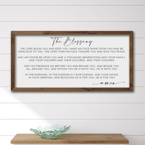The Blessing, Song Lyrics Kari Jobe, Scripture Wood Signs, Christian Wall Decor, May His Favor Be Upon You, Scripture Signs