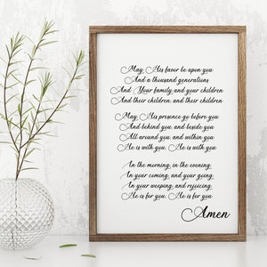 The Blessing Song Lyrics Kari Jobe, Scripture Wall Art, Wood Signs, Christian Wall Decor, May His Favor Be Upon You, Scripture Signs