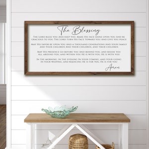 The Blessing, Song Lyrics Kari Jobe, Scripture Wood Signs, Christian Wall Decor, May His Favor Be Upon You, Scripture Signs