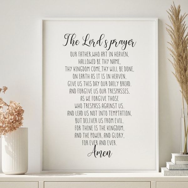 Lords Prayer Sign Etsy