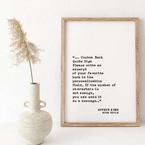 Customizable Book Page Sign , Framed Wood Signs , Signs for Home , Home Decor Sign , Book Page Quote Sign