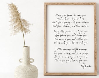 40% OFF The Blessing Song Kari Jobe, May His Favor Be Upon You, Scripture Song Sign, Christian Wall Art, Scripture Signs, Gift For Christmas