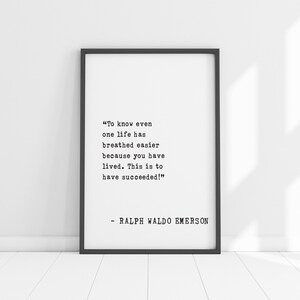 Arte con citas de Ralph Waldo Emerson: Ajetreo, esfuerzo y trabajo duro para emprendedores, éxito empresarial e innovación.