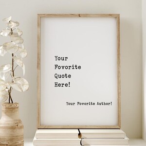 Letrero con cita enmarcada personalizada: placa decorativa personalizada, arte de pared inspirador personalizado, regalo único para cualquier habitación