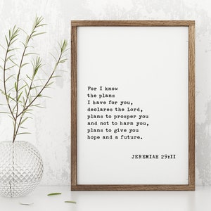 40% OFF Scripture sign, For I know the plans I have for you sign, Jeremiah 29:11 sign, Wood sign, Scripture wall decor, Bible verse sign