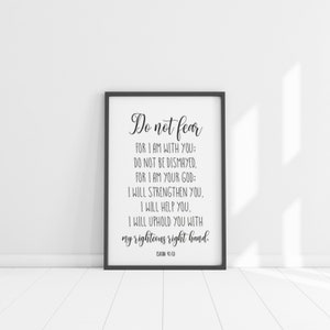 Scripture wall decor , Do not fear sign , Isaiah 41:10 , living room decor, bible verse sign , bible verse wall decor