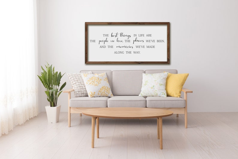 The best things in life, Farmhouse wall art, Inspirational Famly quote, Positive quotes, Quote print, Best friend gift, Gift for Christmas image 5