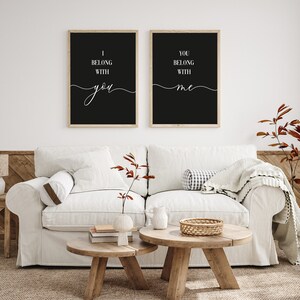 Minimalist Printable Wood Frame I Belong With You You Belong With Me ...