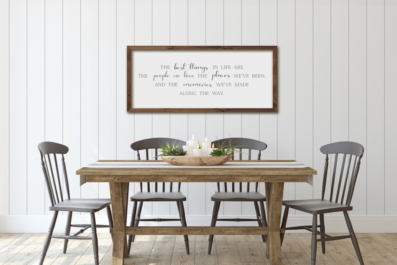 The best things in life, Farmhouse wall art, Inspirational Famly quote, Positive quotes, Quote print, Best friend gift, Gift for Christmas image 4