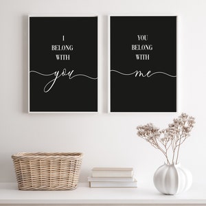 Minimalist Printable Wood Frame I Belong With You You Belong With Me ...