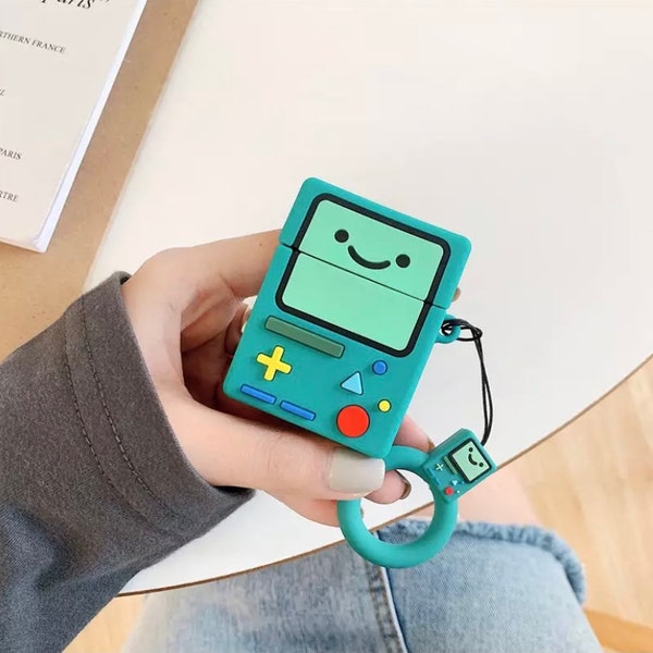 CUTE 3D* BMO AirPods case, Apple AirPods, adventure, time, generation 1&2, game console, *FREE* bmo keychain!
