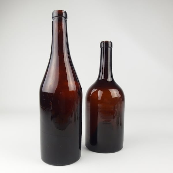 Brown Blown Bottle 19th Century Etsy