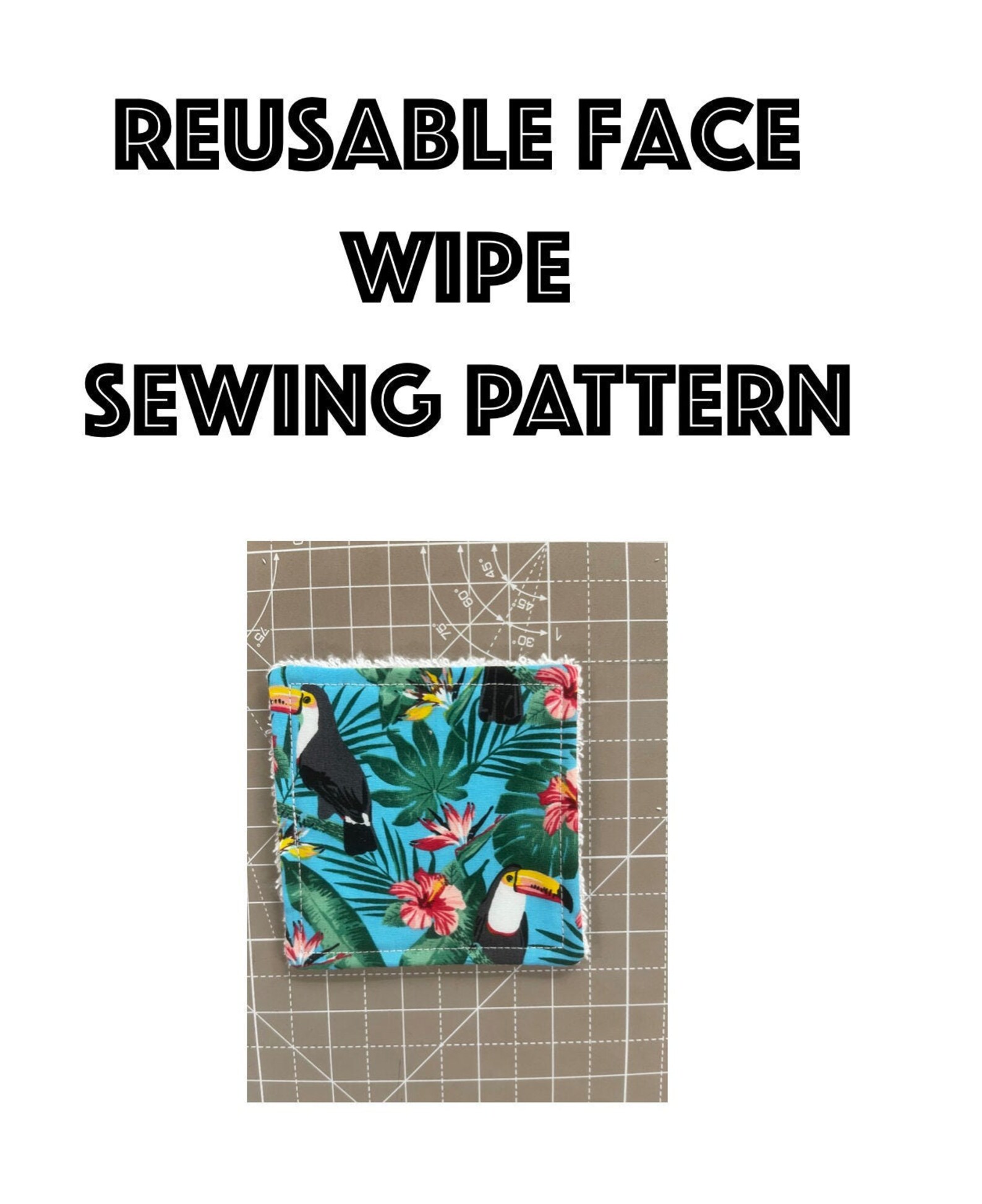 Reusable Face Wipes Sewing Pattern PDF Pattern Digital File Etsy UK