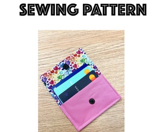 Card Wallet Sewing Pattern, PDF Pattern, Digital File, Beginners Sewing Pattern