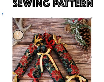 Reusable Christmas Cracker Sewing Pattern, PDF Pattern, Digital File