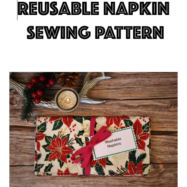 Washable Napkin Sewing Pattern, PDF Pattern, Digital File