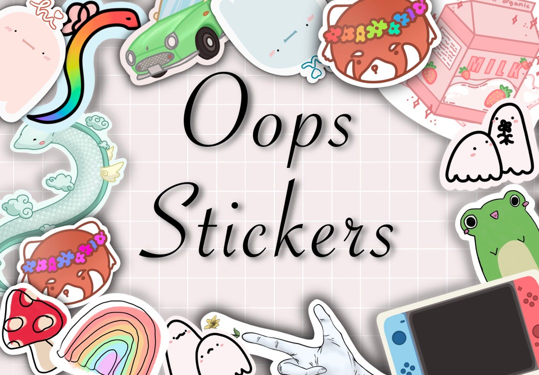 Woops Sticker Pack Oops Mystery Sticker Packs - Etsy