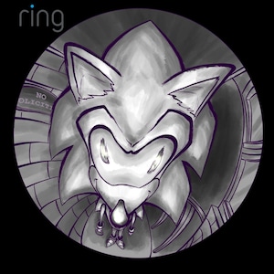 Sonic Ring Türklingel Glanz Aufkleber