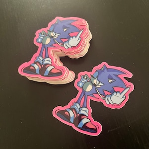 Sonic OVA Middle Finger Gloss Sticker