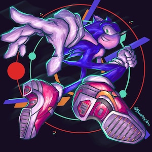 Sonic Adventure 2 8”x8” semi gloss poster