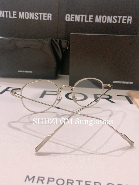 Shop Gentle Monster White Solar 02 Round-frame Glasses