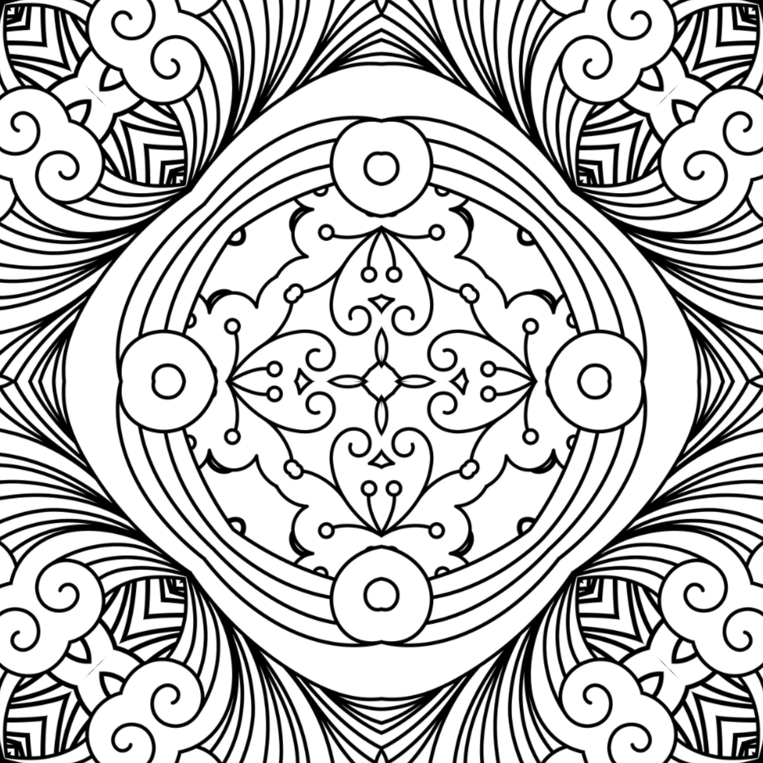 Beautiful Mandala Coloring Pages | Etsy