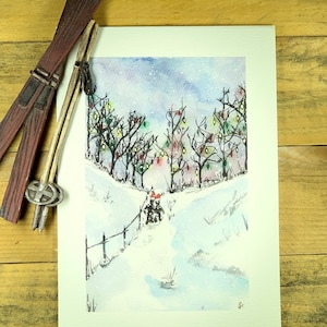 Mum & Dad Christmas card set of 6
