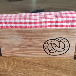 Porta tovaglioli in legno per tovaglioli da bistrot e tovaglioli con motivi in molti colori/tipi di legno/personalizzabile con motivo
