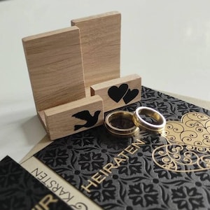 10er Set Hochzeit/ Holzhalter für Namenskarten/ Fotos/ kleine Menü oder Getränkekarten