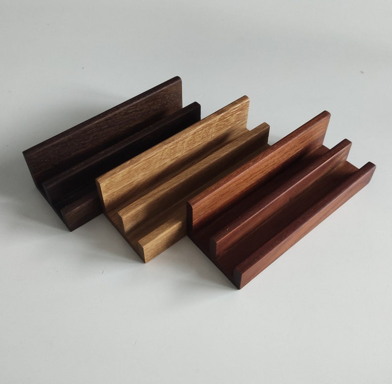 Pen holders in two sizes made of wood/oak, walnut and smoked oak/also available as a set Briefhalter