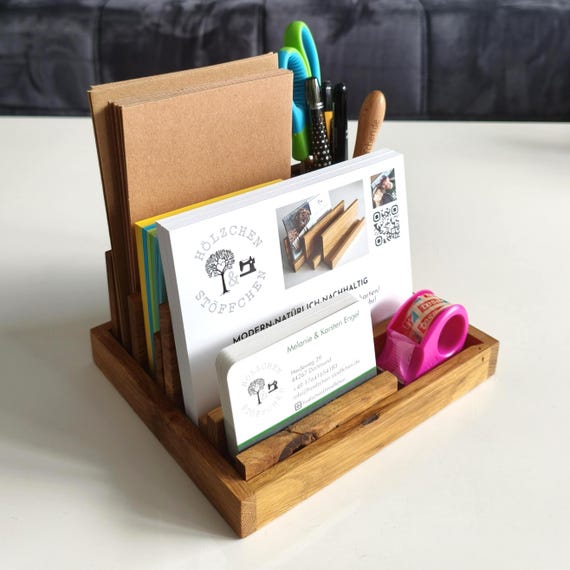 Ordnungssystem für den Schreibtisch/ Schreibtischset aus Eiche/ Organizer fürs Büro