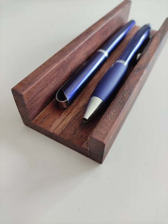Porte-crayon en bois pour stylo à bille pour décor de bureau Organisateur  de bureau avec support de téléphone portable