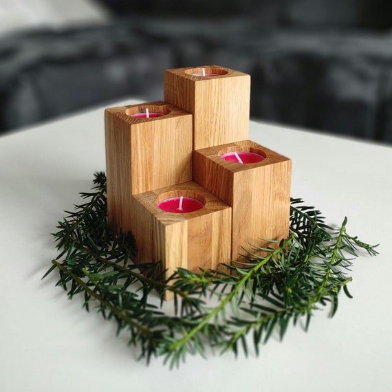 Porta Candele Radici Legno Lumini per Decorazione Casa Regalo Festa della Mamma
