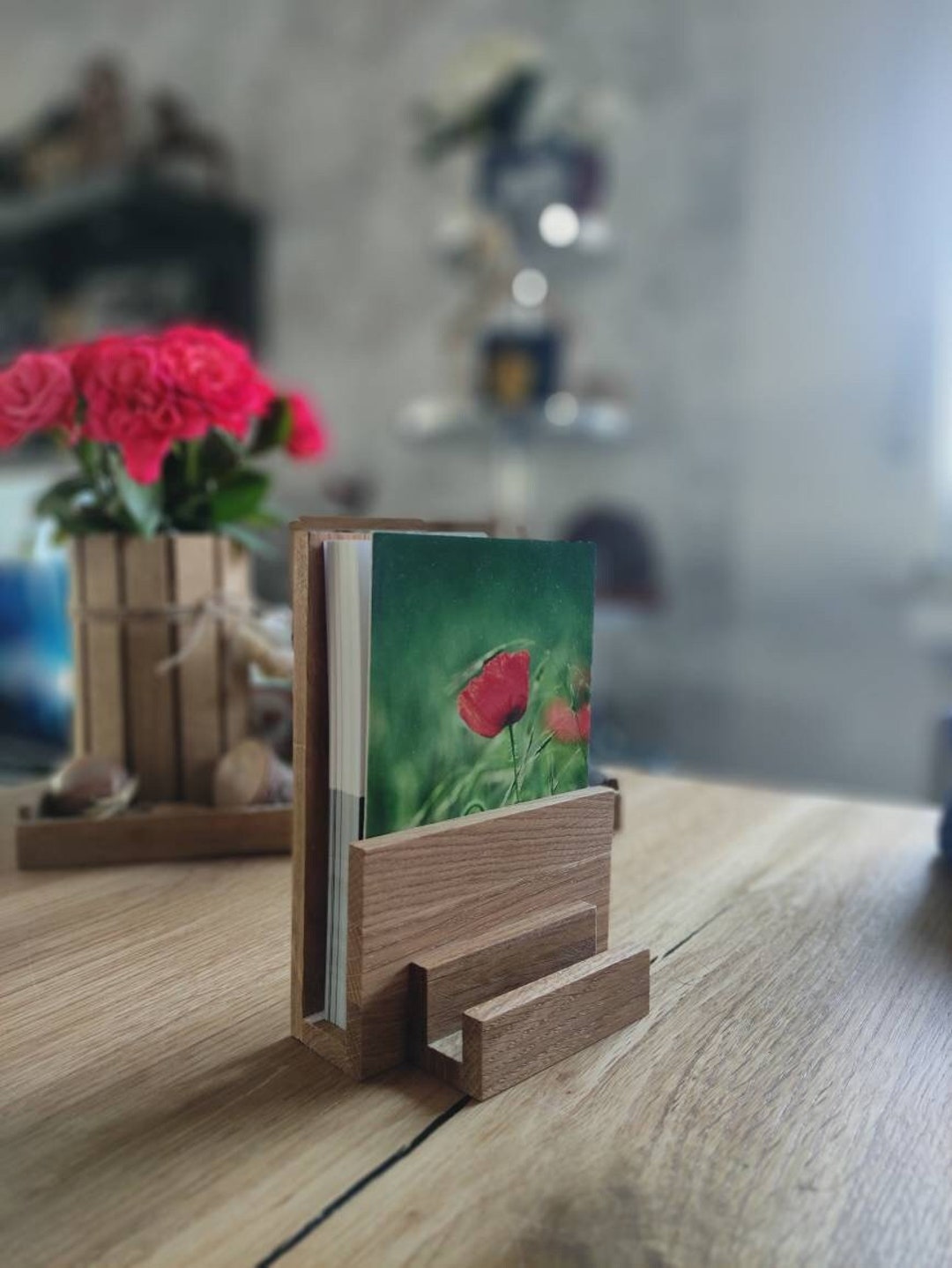 HEZONE Visitenkartenhalter Für Den Schreibtisch, Transparentes Acryl