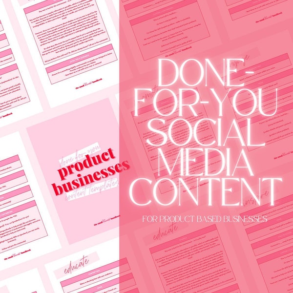 Done-For-You Social Media Content // Small business content, Instagram templates, Caption templates, Social media content ideas, Marketing