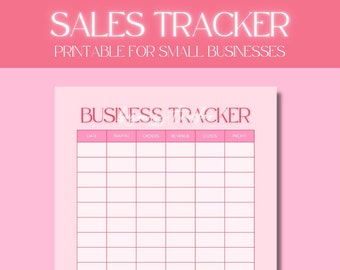 Small Business Sales Tracker // Finance tracker, Profit calculator, Small business tracker, Business planner, Revenue tracker, Budget plan
