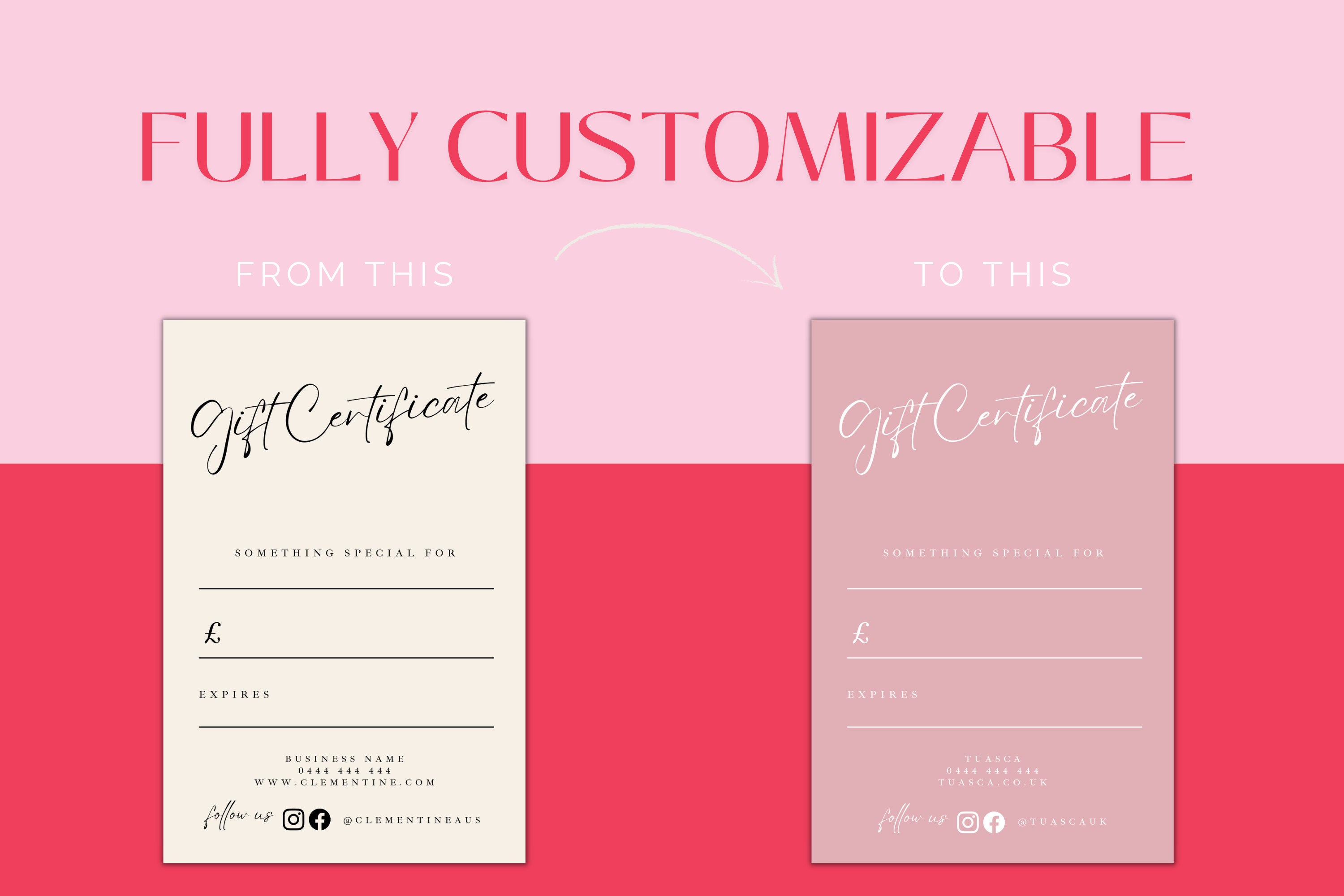 Gift Voucher Canva Template Customisable Voucher Editable - Etsy
