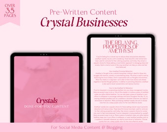 Pre-Written Content For Crystals | Content ideas for crystals, social media content plan, done for you content, Instagram content