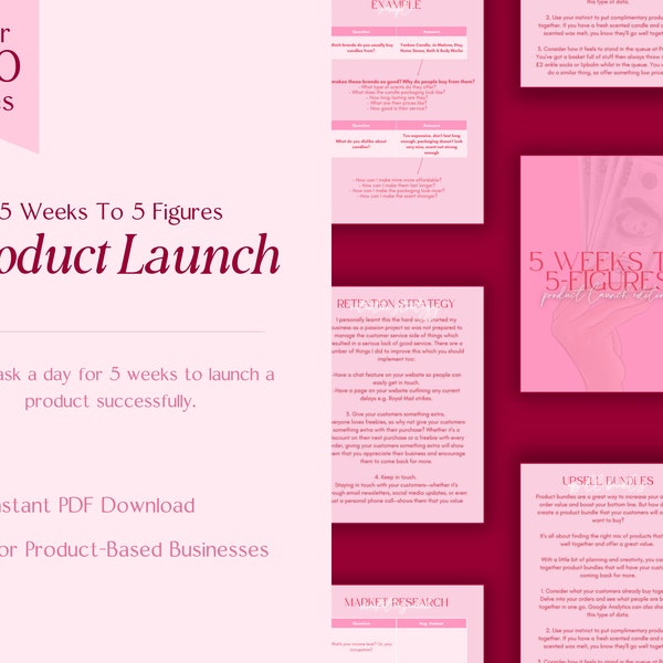 Product Launch Step-By-Step Guide & Workbook // small business owner, increase sales, product launching, etsy seller, small business growth