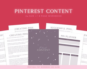 Pinterest Content Workbook // pinterest strategy, social media, social media planner, increase your sales, pinterest tips, content planner
