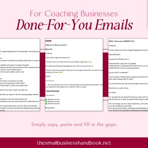 Done-For-You Emails For Coaches // Small business growth, coaching, course creators, increase your sales, marketing tips, content marketing