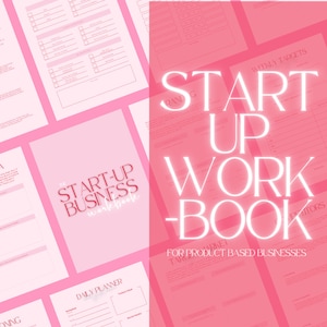 Start Up Business Workbook // Business plan, Start your own small business, Small business planner, New business plan, Marketing