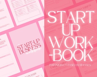 Start Up Business Workbook // Business plan, Start your own small business, Small business planner, New business plan, Marketing